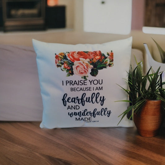 Psalm 139:14 Decorative Pillow