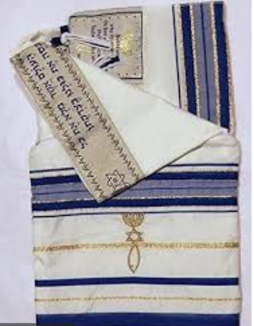 Traditional Navy Imported Messianic Prayer Shawl - The Praying Woman's Closet
