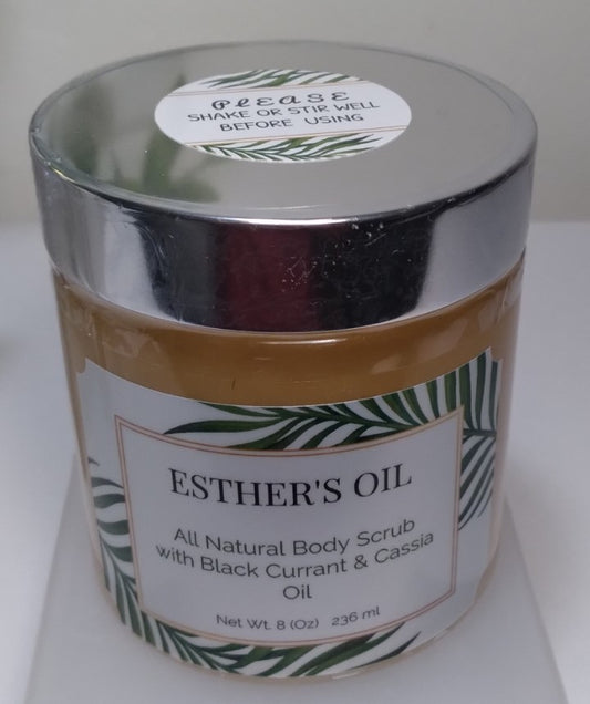 Esther's Oil All Natural Body Scrub with Black Currant & Cassia Oil