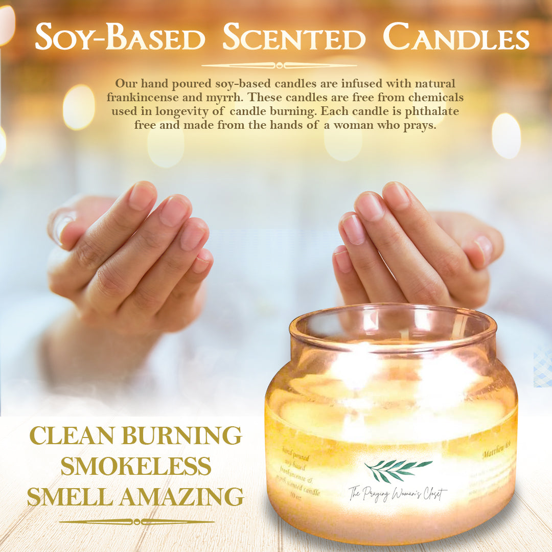 Frankincense & Myrrh Soy-Based Candle - The Praying Woman's Closet